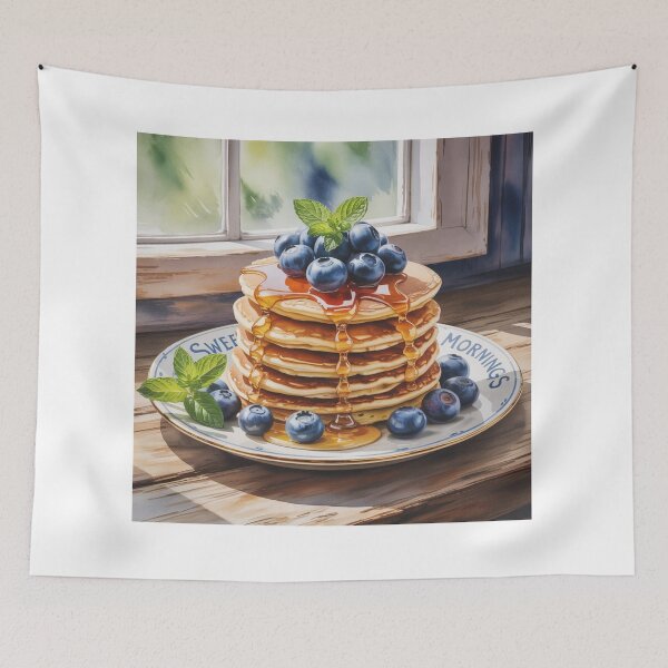 Item preview, Pancakes with Blueberries designed and sold by ArtQueen777.