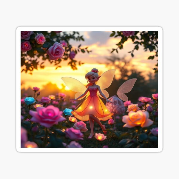 Item preview, Mystical Bloom – Glowing Roses at Sunset designed and sold by FotoworldEdel.