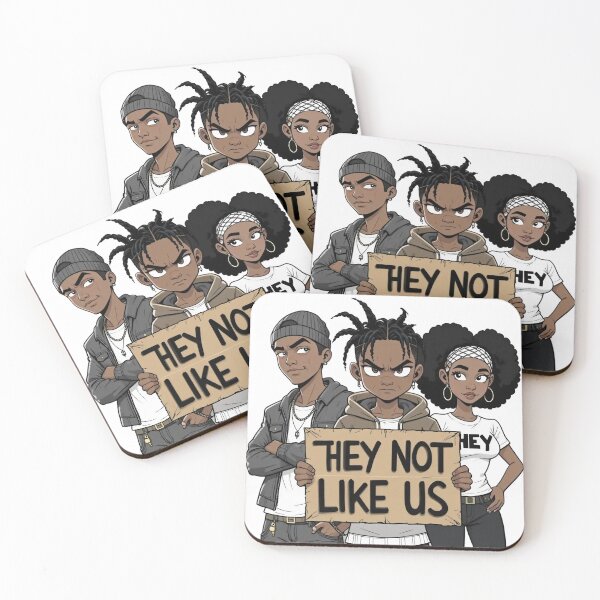Item preview, They Not Like Us – Boondocks-Style Urban Rebellion Illustration designed and sold by KriticalDesigns.
