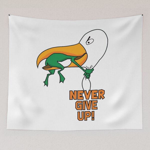 Item preview, never give up designed and sold by tomyTheBull.