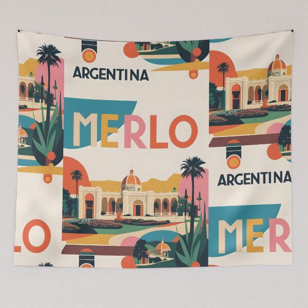 Item preview, Merlo Argentina Vintage Travel Tourism designed and sold by TravelersGems.