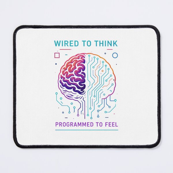 Item preview, Wired to Think, Programmed to Feel | Cyberpunk & Vaporwave Brain Circuit T-shirt designed and sold by HeartwareCo.