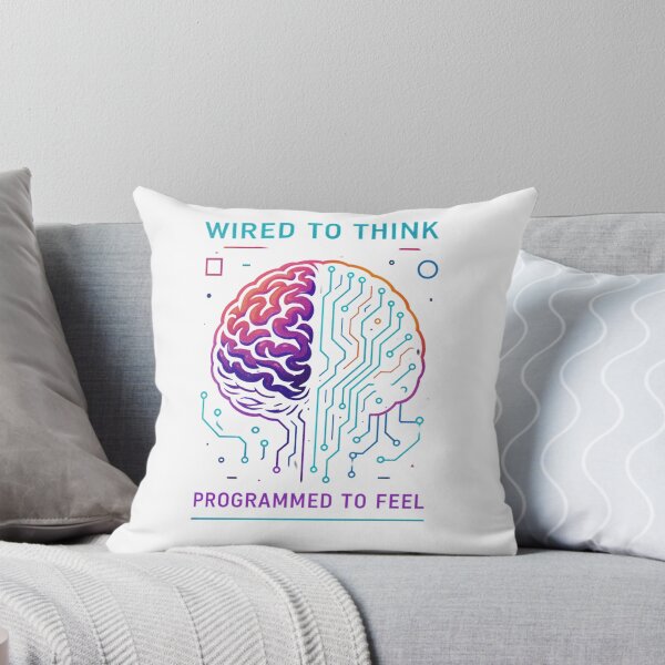 Item preview, Wired to Think, Programmed to Feel | Cyberpunk & Vaporwave Brain Circuit T-shirt designed and sold by HeartwareCo.