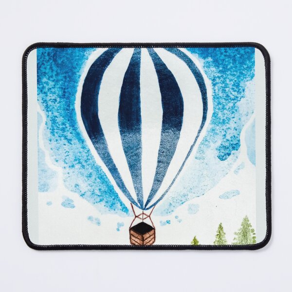 Item preview, Hot air balloon over a field painted in watercolor. designed and sold by Greitas.