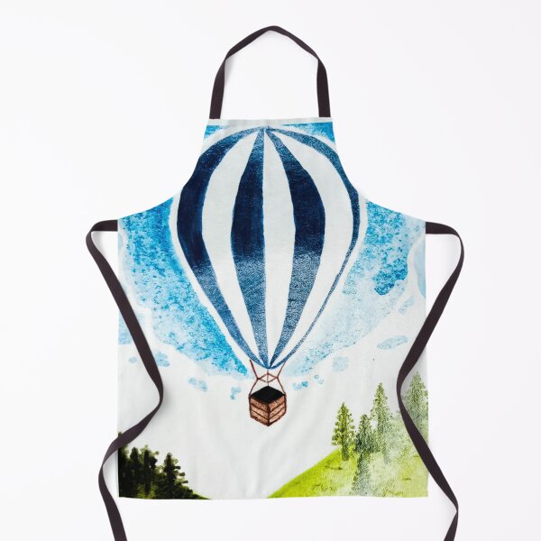 Item preview, Hot air balloon over a field painted in watercolor. designed and sold by Greitas.