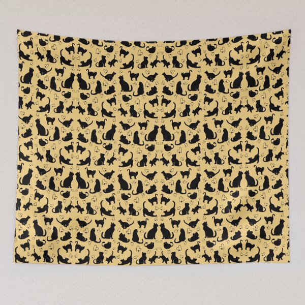 Item preview, Black Cat Lover Pattern Collection – Journals, T-Shirts & Mugs designed and sold by Humanity brush .
