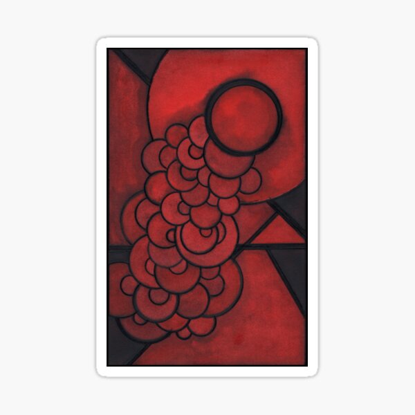 Item preview, Crimson Cascade: Autumn Red Painting designed and sold by WatercolourJAMs.