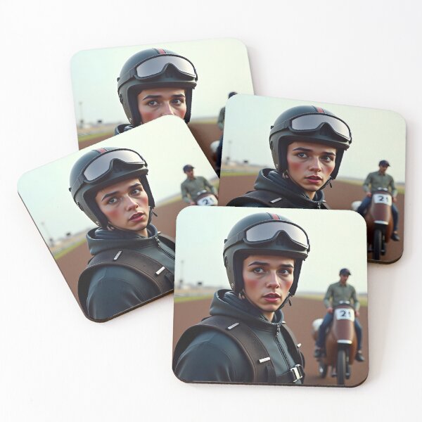 Item preview, Bravery Meets Uncertainty: Every Ride Is a New Journey; Anticipation Before the Challenge: A Veteran Rider's Moment designed and sold by Creative-RE.
