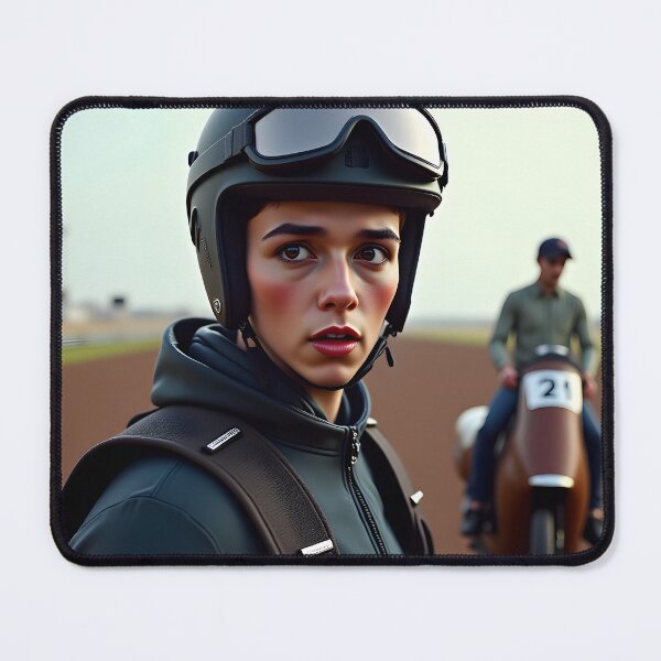Item preview, Bravery Meets Uncertainty: Every Ride Is a New Journey; Anticipation Before the Challenge: A Veteran Rider's Moment designed and sold by Creative-RE.