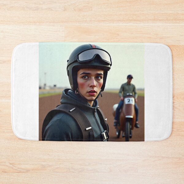 Item preview, Bravery Meets Uncertainty: Every Ride Is a New Journey; Anticipation Before the Challenge: A Veteran Rider's Moment designed and sold by Creative-RE.