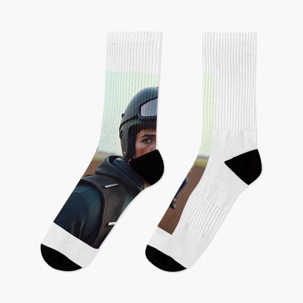 Item preview, Bravery Meets Uncertainty: Every Ride Is a New Journey; Anticipation Before the Challenge: A Veteran Rider's Moment designed and sold by Creative-RE.