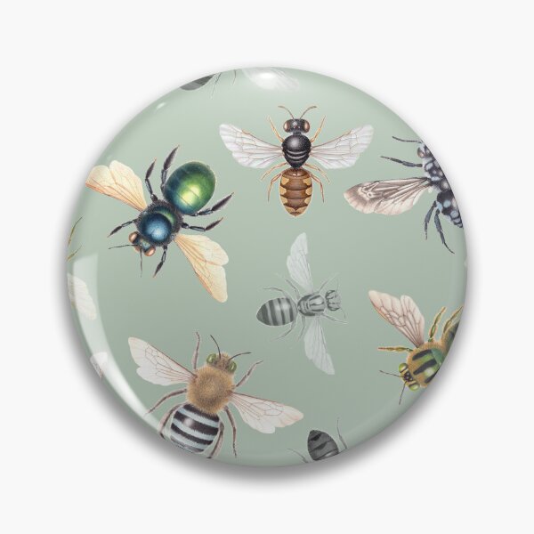 Item preview, Australian native bees on green background designed and sold by Cheryl Hodges.