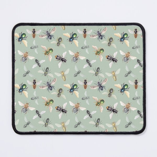 Item preview, Australian native bees on green background designed and sold by Cheryl Hodges.