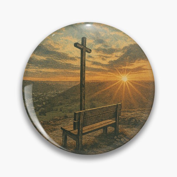 Item preview, Bench with cross at sunset designed and sold by AchimKos.