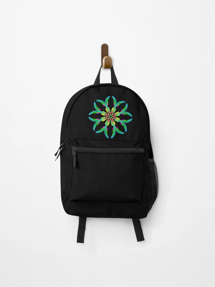 Thumbnail 1 of 3, Backpack, Multicolored mandala designed and sold by Meo Design.