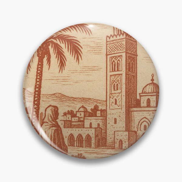 Item preview, Vintage Morocco Postage Stamp – Koutoubia Mosque Illustration designed and sold by hlldz.