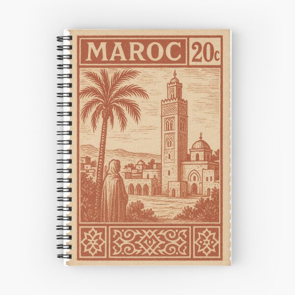 Item preview, Vintage Morocco Postage Stamp – Koutoubia Mosque Illustration designed and sold by hlldz.