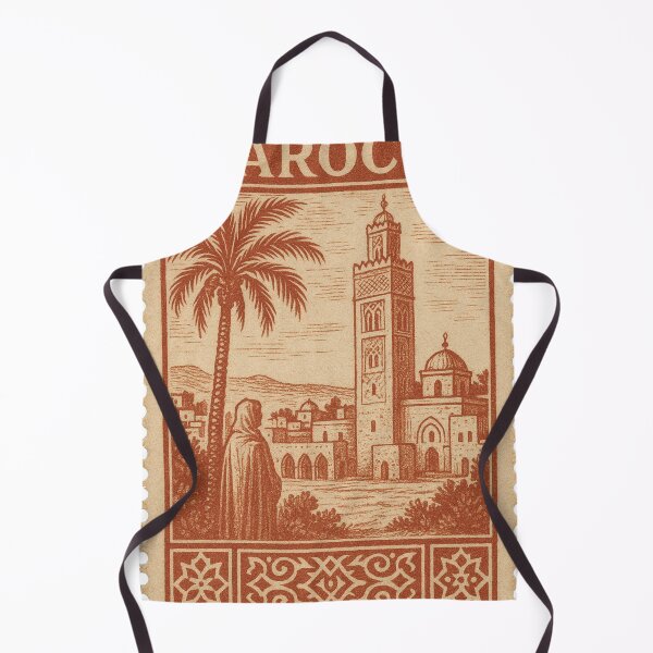 Item preview, Vintage Morocco Postage Stamp – Koutoubia Mosque Illustration designed and sold by hlldz.