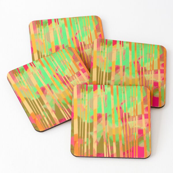 Item preview, ABSTRACT Collection: Neon Cascade in Pink and Green designed and sold by Rebecca Creates....