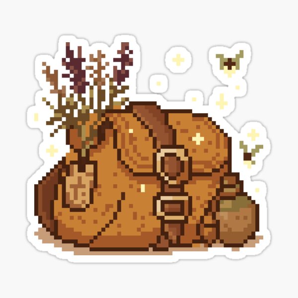 Item preview, La Sacoche du Druide  |  Stickers Pixel Art Fantasy designed and sold by nuinlyflore.