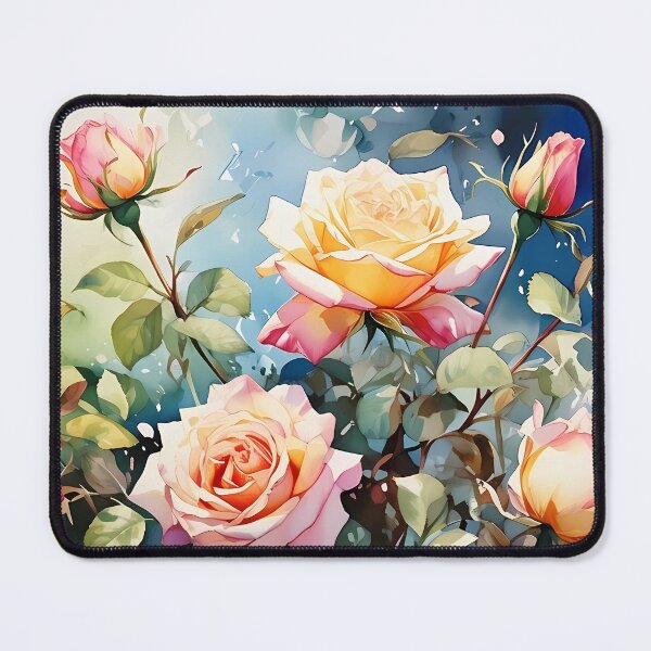 Item preview, Blooming Dreams: Watercolor Rose Garden in Full Bloom designed and sold by MARAFISHOPARTS.