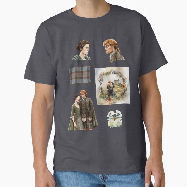 Aperçu de l'œuvre Autocollants Outlander - Jamie et Claire créée et vendue par dealchica.