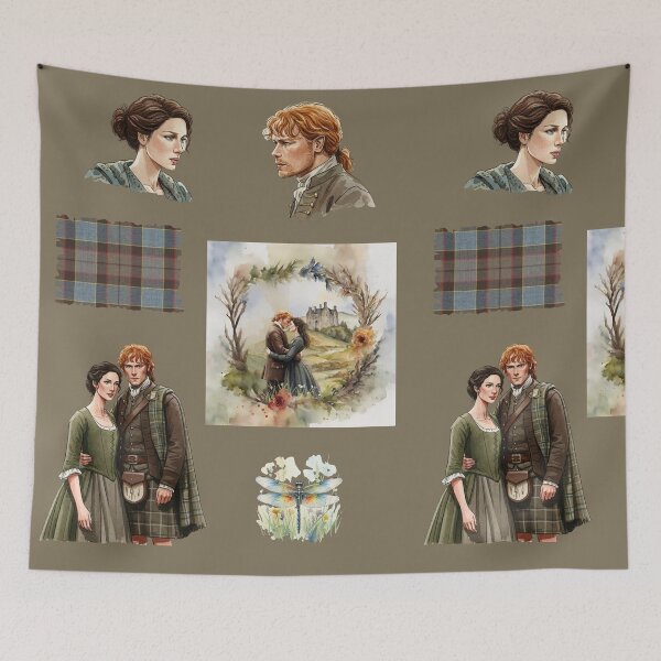 Item preview, Outlander Stickers - Jamie and Claire designed and sold by dealchica.
