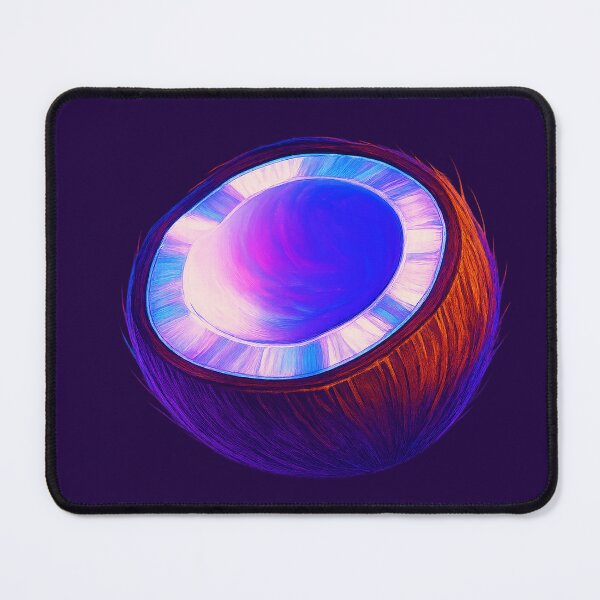 Item preview, Neon Coconut Glow – Psychedelic Fruit Artwork in Vivid Colors designed and sold by Inspired by CarMa.