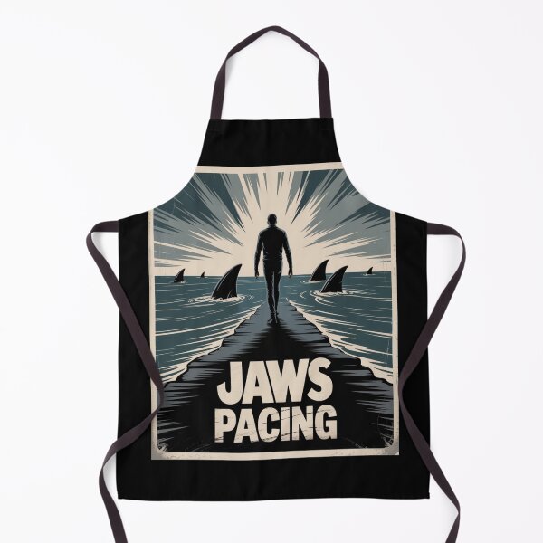Item preview, Jaws Pacing Suspenseful Silhouette Graphic Tee designed and sold by stickercuffs.