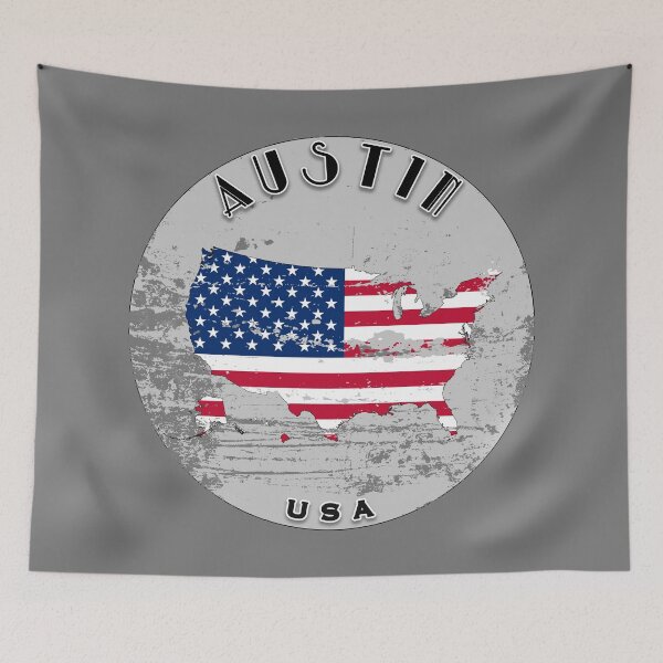Item preview, Austin United States of America Flag Worn  designed and sold by World Designs.