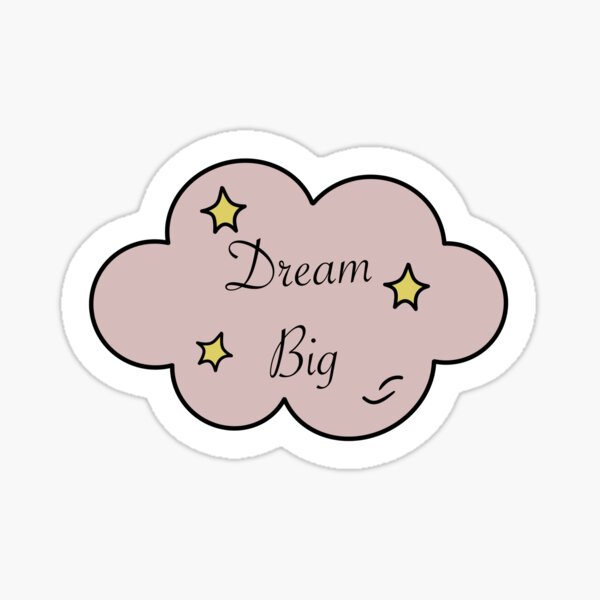 Item preview, Dream Big Cloud – Cute Pastel Quote for Kids, Nursery & Dreamers designed and sold by LightWhispers.