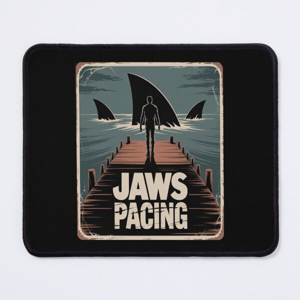 Item preview, Jaws Pacing Suspenseful Silhouette Graphic Tee designed and sold by stickercuffs.