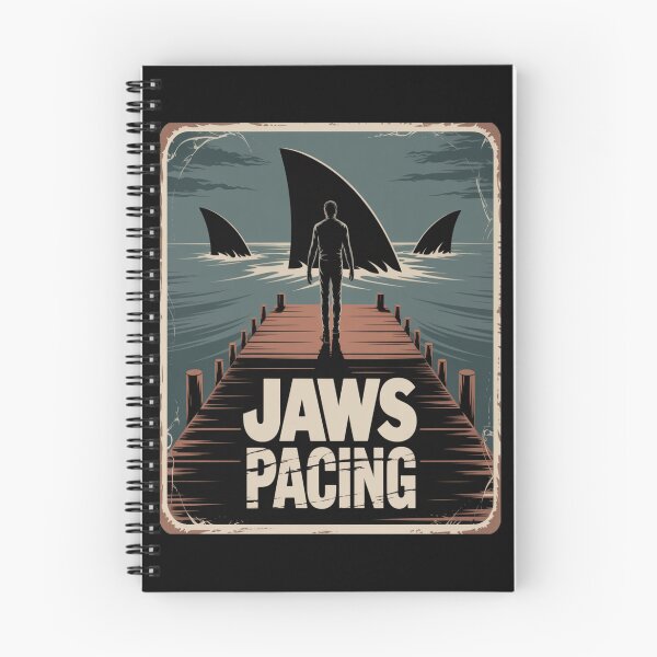Item preview, Jaws Pacing Suspenseful Silhouette Graphic Tee designed and sold by stickercuffs.