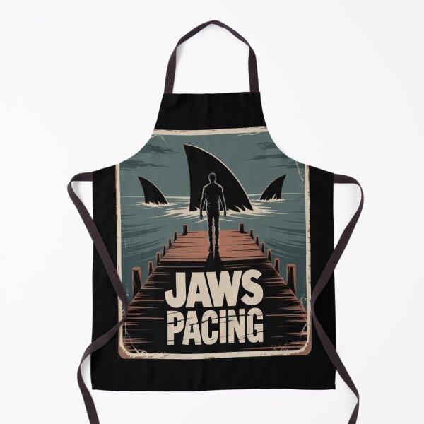 Item preview, Jaws Pacing Suspenseful Silhouette Graphic Tee designed and sold by stickercuffs.