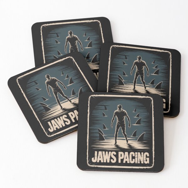 Item preview, Jaws Pacing Suspenseful Silhouette Graphic Tee designed and sold by stickercuffs.
