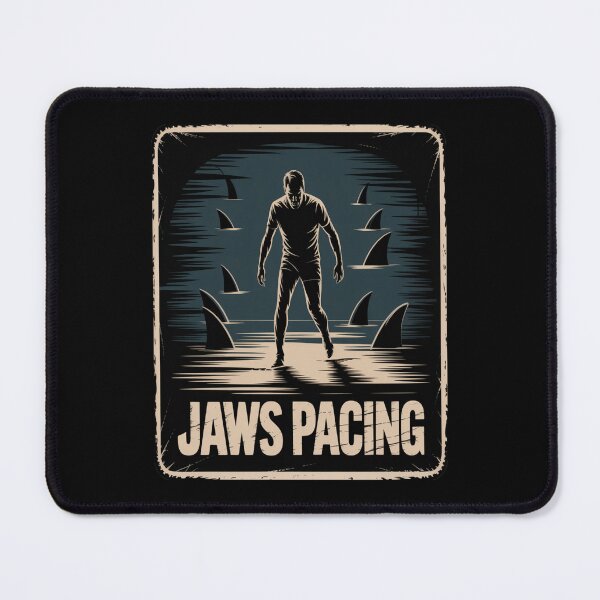 Item preview, Jaws Pacing Suspenseful Silhouette Graphic Tee designed and sold by stickercuffs.