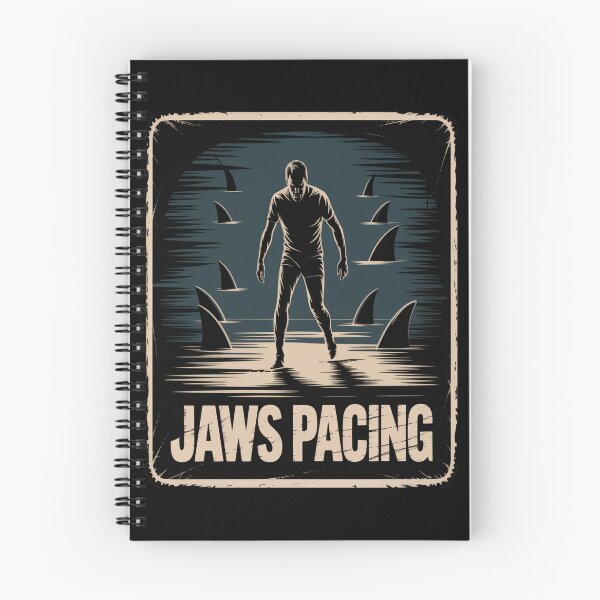 Item preview, Jaws Pacing Suspenseful Silhouette Graphic Tee designed and sold by stickercuffs.