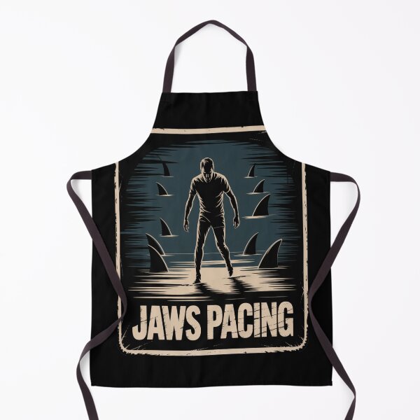 Item preview, Jaws Pacing Suspenseful Silhouette Graphic Tee designed and sold by stickercuffs.