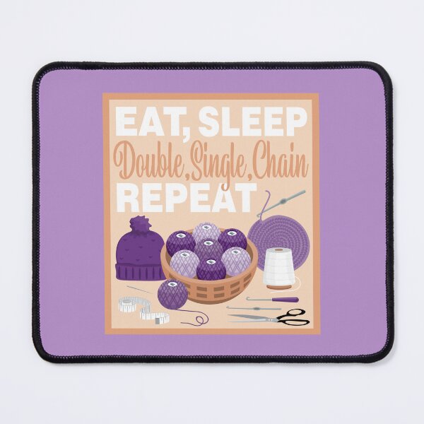 Item preview, Eat Sleep Repeat Crochet - Crochet items - PURPLE designed and sold by StellarFX.