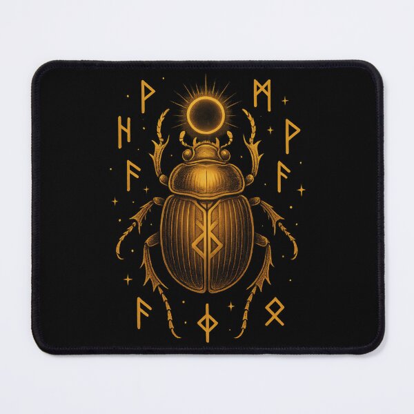 Item preview, Mystical Scarab Beetle with Nordic Runes Glowing Artwork designed and sold by Shoot-The-Moon.