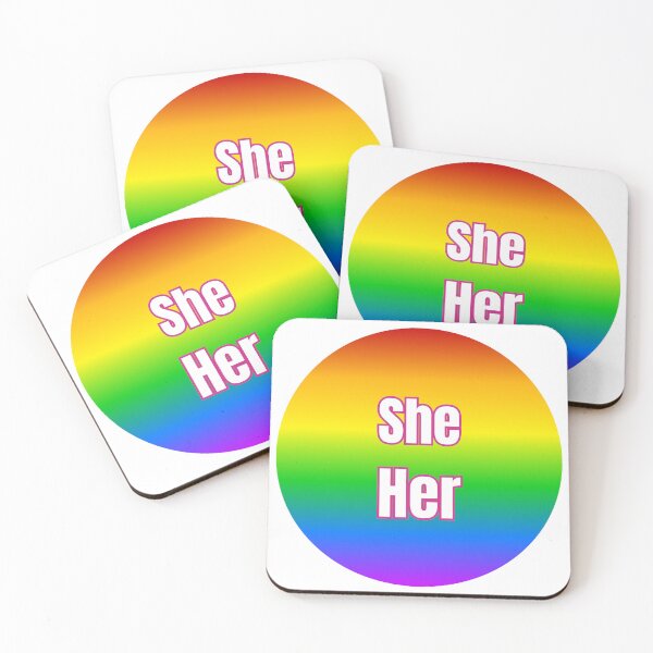 Item preview, She her pronouns designed and sold by ellenxvdb.