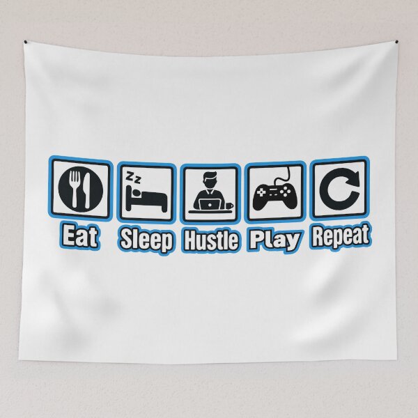 Item preview, Game lover's daily routine - eat, sleep, work, play, repeat designed and sold by AFernandesDSG.