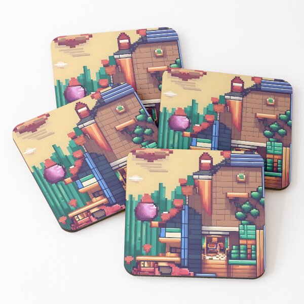 Item preview, Pixelated House Abstract Art designed and sold by Esterlane.