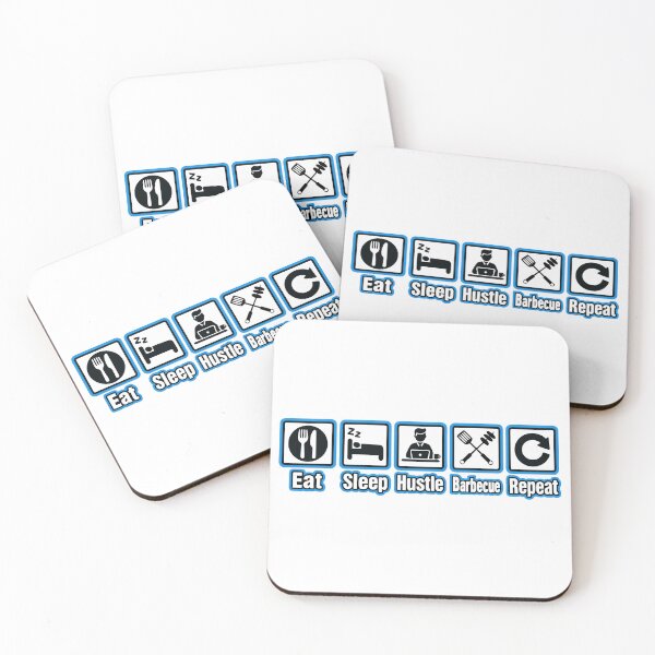 Item preview, Barbecue lover's daily routine - eat, sleep, hustle, barbecue, repeat designed and sold by AFernandesDSG.