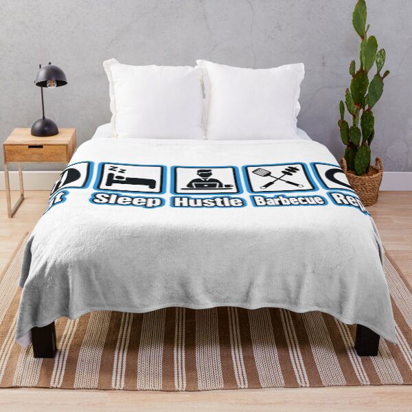 Item preview, Barbecue lover's daily routine - eat, sleep, hustle, barbecue, repeat designed and sold by AFernandesDSG.