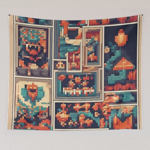 Item preview, Pixelated Collage Abstract Art designed and sold by Esterlane.