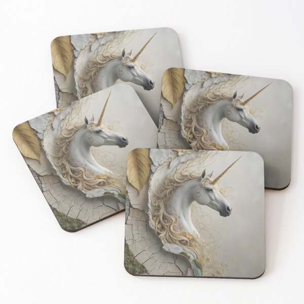 Item preview, Veinbound Unicorn – Cracked Wall & Golden Fantasy by LaLi Designs designed and sold by LaLi-Designs.