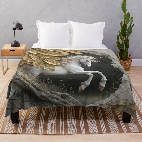 Item preview, Veinbound Unicorn – Cracked Wall & Golden Fantasy by LaLi Designs designed and sold by LaLi-Designs.