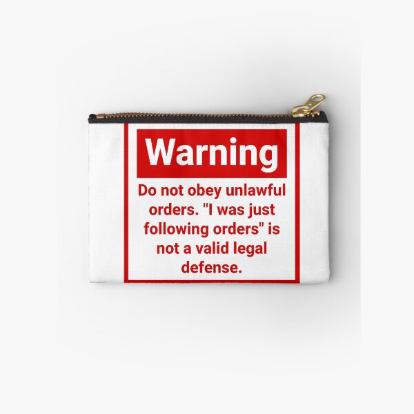 Item preview, Warning do not obey unlawful orders  designed and sold by Rachel the Artist .