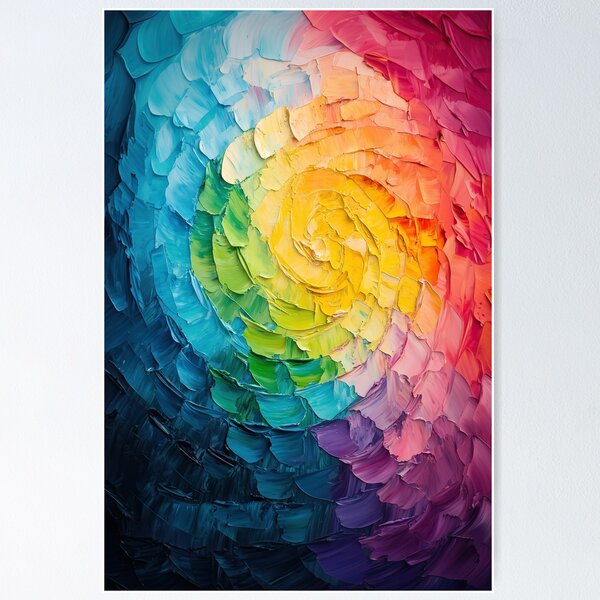 Item preview, Curiosity Effect Abstract Rainbow Spiral - AI Generated designed and sold by SuzyQ Imagines AI Art.